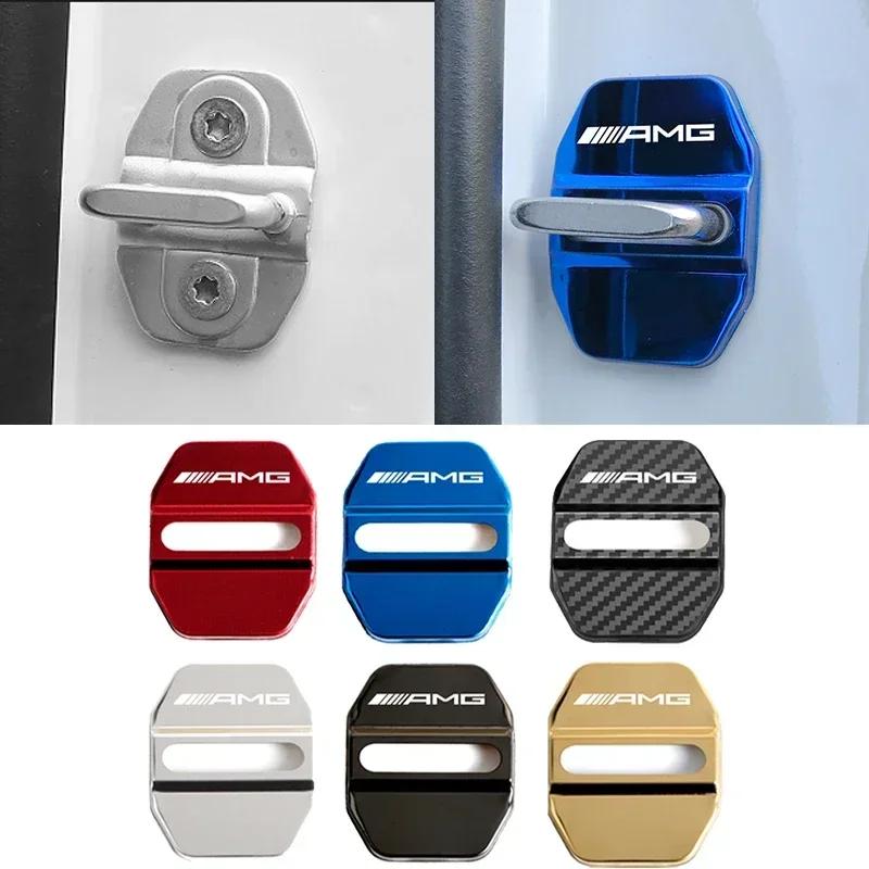 For Mercedes Benz AMG Door Lock Protective Cover Emblem Case Decoration W211 W203 W204 W210 W124 W202 CLA W212 W220 W205 W201 w3
