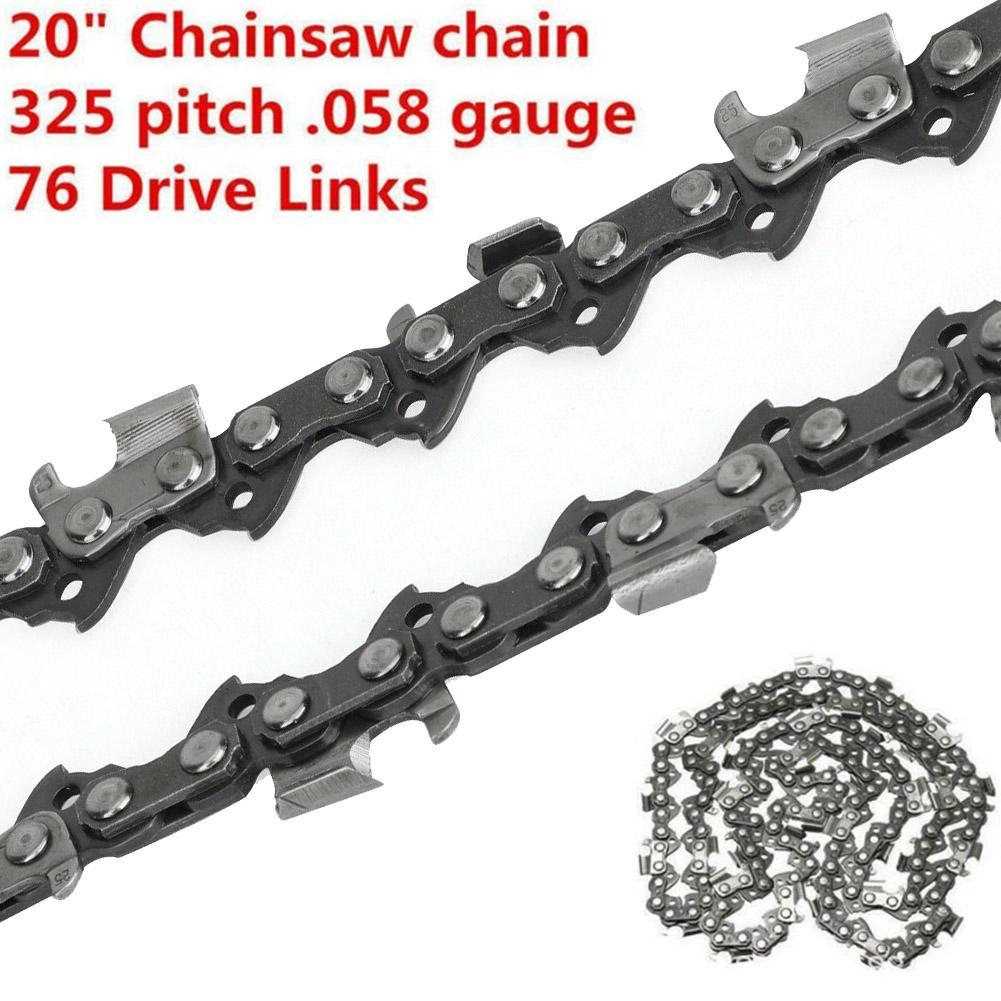 20-дюймовая цепь бензопилы 325 шаг 0,058 спецификация звено запасной направляющий стержень привода пилы 76DL цепь P C6C4