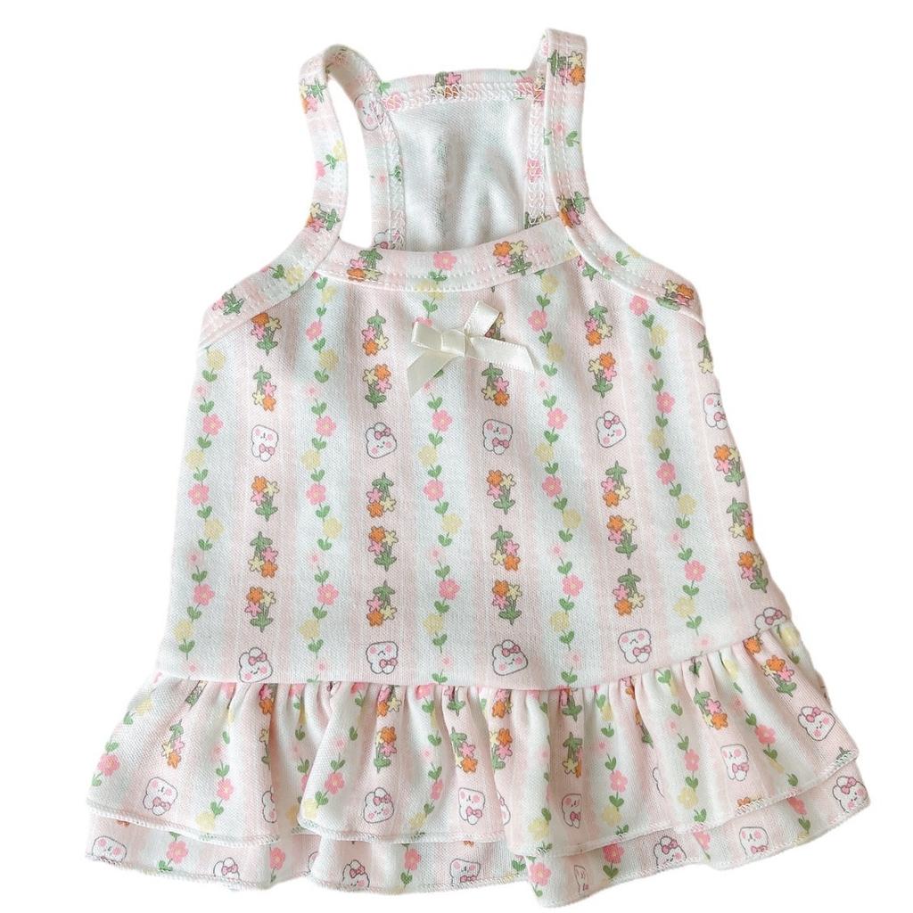 Платье-камисоль с принтом домашних животных в нескольких цветах, милое платье-камисоль с кроликом, одежда для кошек и собак, весна-лето в сравнении с одеждой для медведей