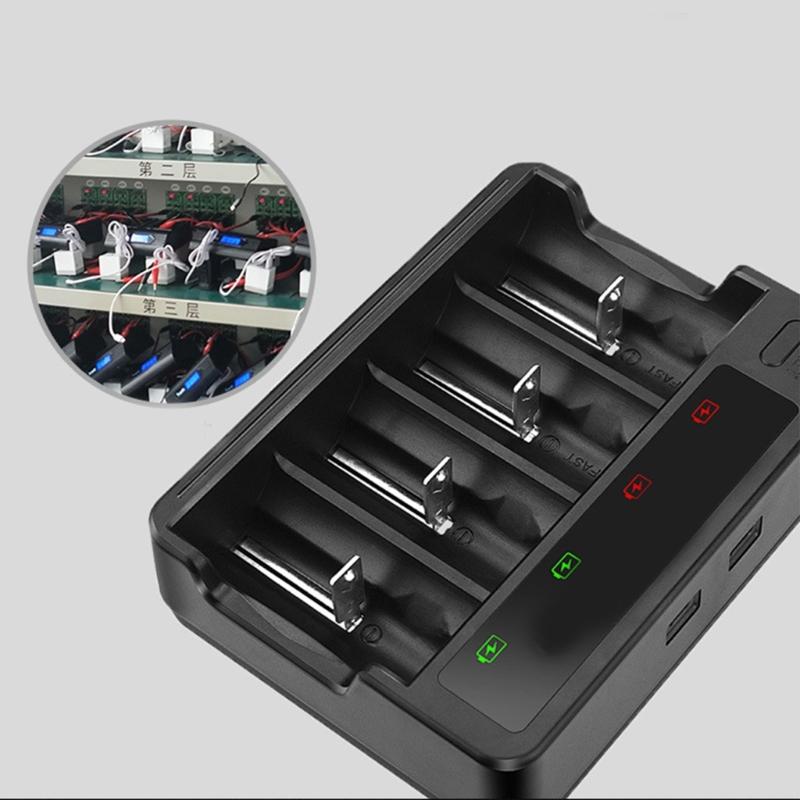 4 слота USB быстрая зарядка AA 3A C D зарядное устройство для аккумуляторов Ni с независимым слотом