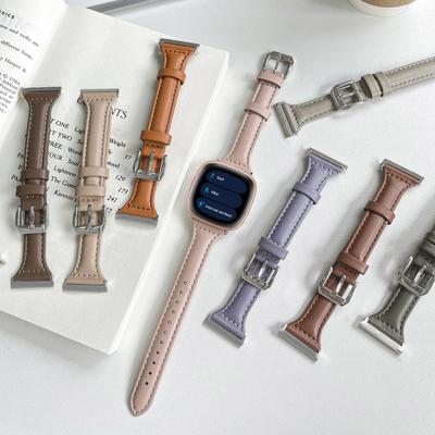 Тонкий кожаный ремешок для Fitbit Versa 4/Versa 3/Versa 2/Versa 1/Versa Lite, ремешок для умных часов Correa для Fitbit Versa Sense 2
