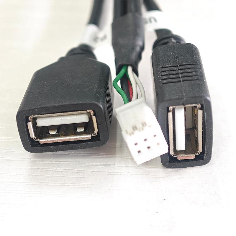 Мультимедийный автомобильный плеер жгут проводов разъем разъем 6-контактный двойной USB интерфейс кабель адаптер для Android радио навигация