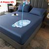 3PCS Waterproof Mattress Protector Cover Elastic Fitted Sheet Bedding Linen Sheet With 2 Pillowcase