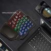 RGB Игровая Клавиатура Одноручная Мини USB Ультратонкая Проводная 35 Клавиш Одноручная Клавиатура с Подсветкой Для Компьютера ПК Ноутбука