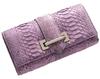 Long Wallet Wallet Python Leather Genuine Leather Belt Violet [Sankyo Shokai] Women's Design