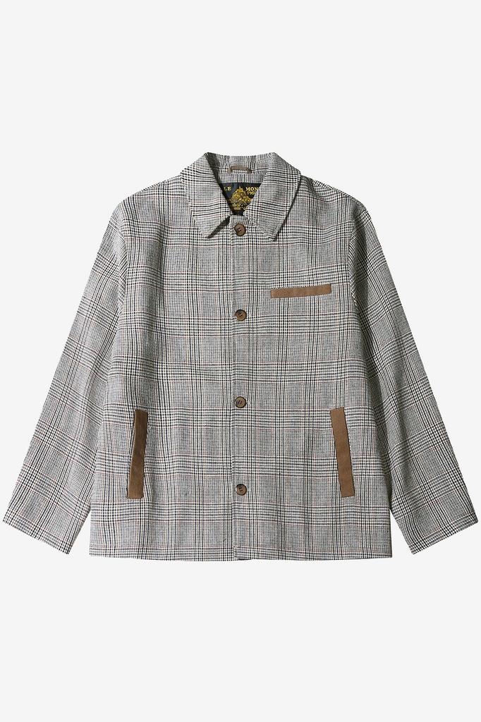 LE MONT ST MICHEL Vigogne-Checked Jacket_Brown