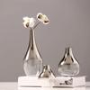Новый бренд Nordic Flower Glass Vase Creative Silver Gradient Dryed Insert Desktop Terrarium Jewelry Decoration Plant Holder