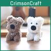 Realistic Westie Plush Toy Keychain Durable Pp Cotton Stuffed Dog Gift For Kids