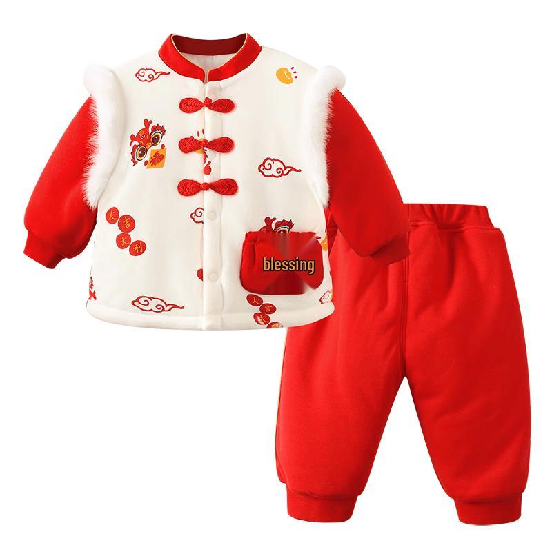 Детский зимний праздничный утепленный комплект из двух предметов Youqi Baby
