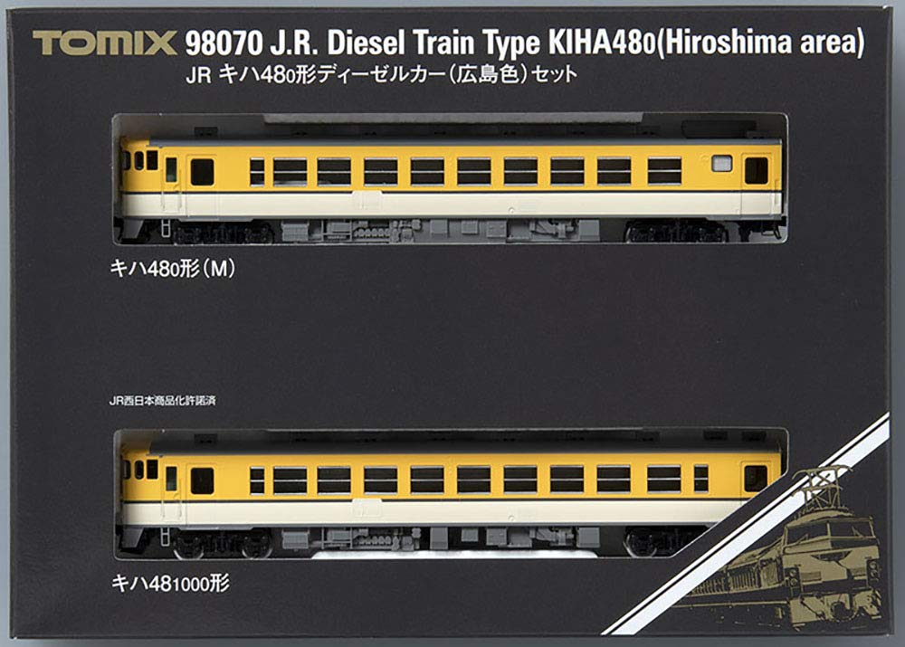 Tomytec TOMIX N Gauge Kiha 48 Type 0 Hiroshima Color Set 2 Cars 98070 Железнодорожная модель дизельного вагона