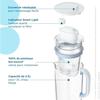 Carafe filtrante en verre BRITA - Model One bleue - Capacité 2,5L dont 1,5L d'eau filtrée - 1 Cartouche Maxtra Pro All-In-1 incluse