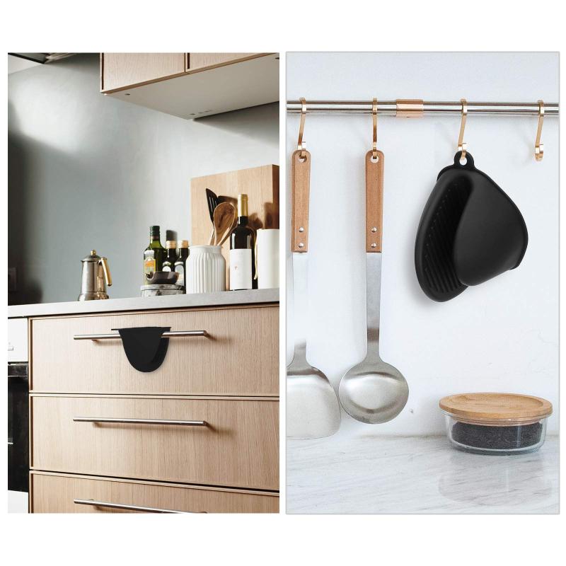 2 шт., силиконовые термостойкие прихватки, противоожоговые, нескользящие перчатки, зажимы, держатель для кастрюли, прихватки для приготовления пищи, выпечки, прихватки