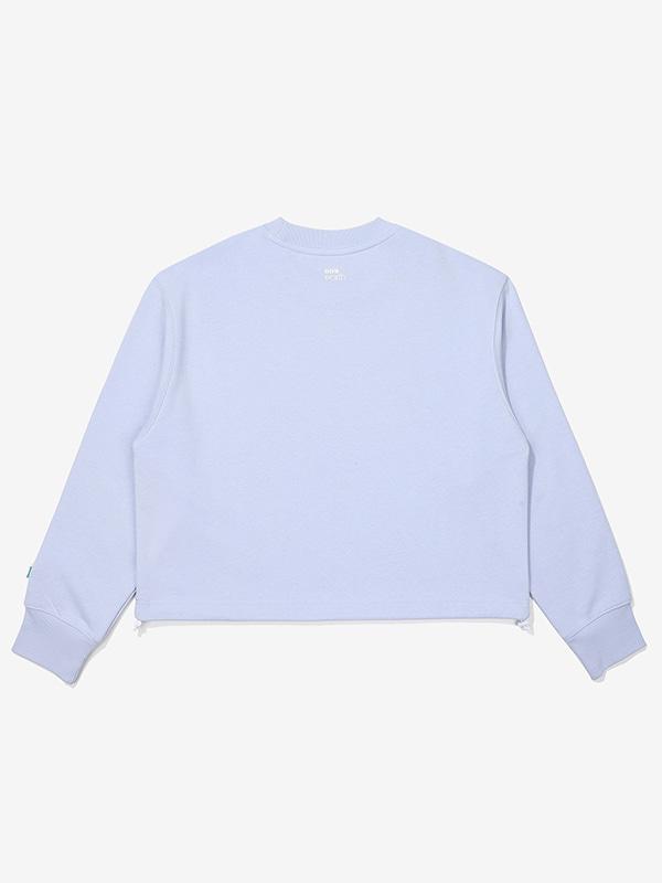 BBC EARTH W Slogan Crop Sweatshirt_Lilac