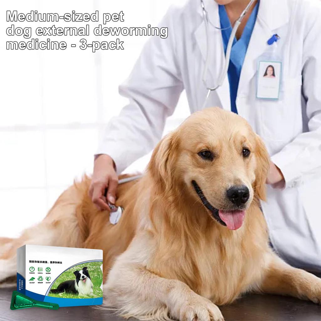 3 упаковки (всего 1,5 мл) Местное противопаразитарное средство для лечения и профилактики заражения блохами и клещами у кошек и собак