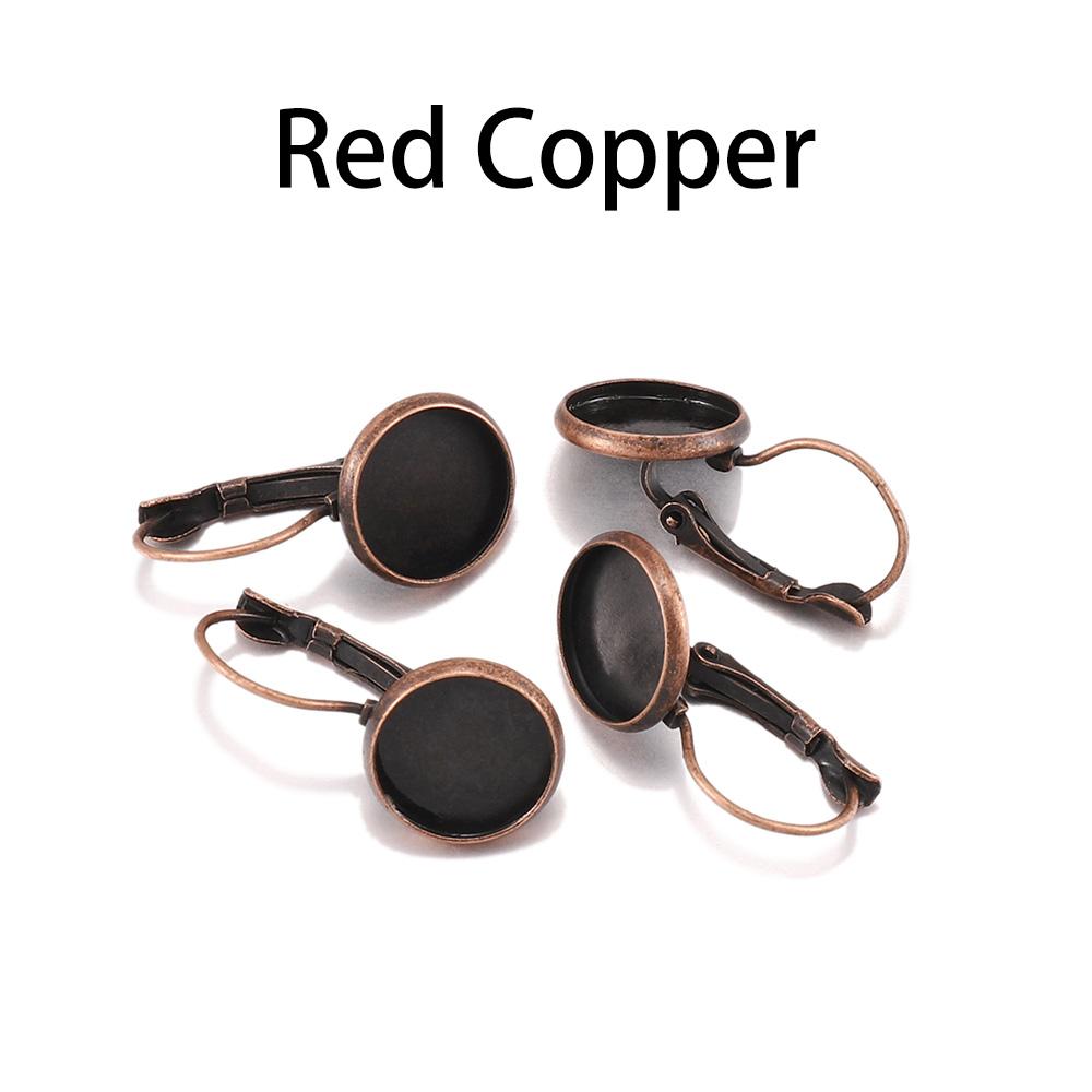 8 10 12 14 16 18 20 25 Mm French Lever Cabochon Earring Setting Blank Earring Base Cameo Bezels Tray For Jewelry Making Supplies