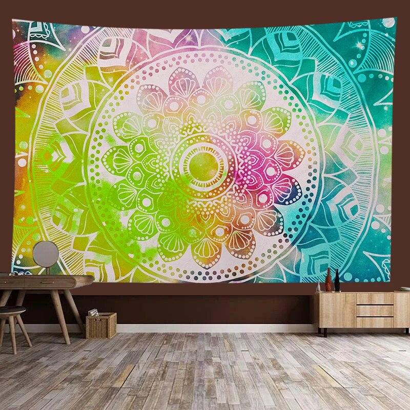 Mandala Floral Tapestry Bohemian Hippie Hanging Cloth Wall Art Decoration Background Cloth Room Living Room Home Decor