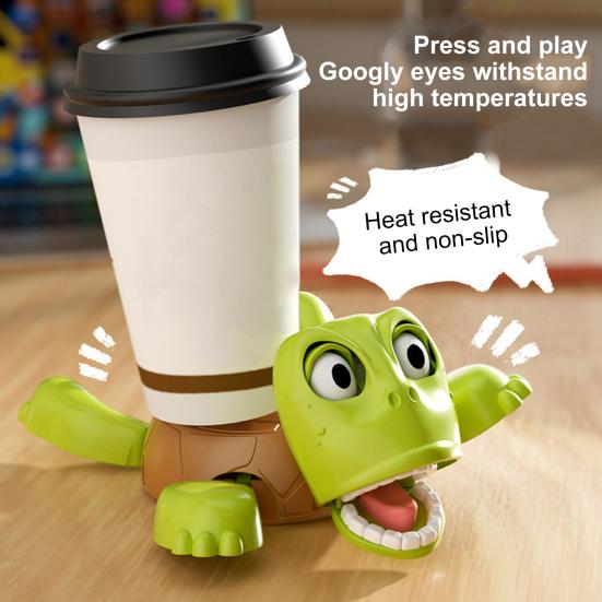 Подставка для чашек Yousheng Screaming Turtle Coaster с подвижными глазами и конечностями, устойчивая к ожогам, термостойкая, для кухонной столешницы, держатель для кофейной кружки, украшение