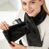 Шарф со скрытой молнией однотонный мягкий удобный теплый унисекс зимний шарф кошельки телефоны карман искусственный мех шарф-петля