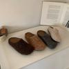 Полутапочки на толстой подошве, женские, увеличивающие рост весной и осенью, маленькие люди носят ленивых людей с брюками, замшевые туфли Boken с мыском-мешком
