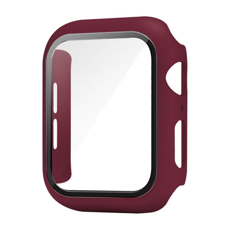 Стекло+Чехол для Apple Watch корпус 9 8 7 6 SE 3 iWatch Аксессуар Защитное стекло Apple watch series 44мм 40мм 38/42мм 45мм 41мм