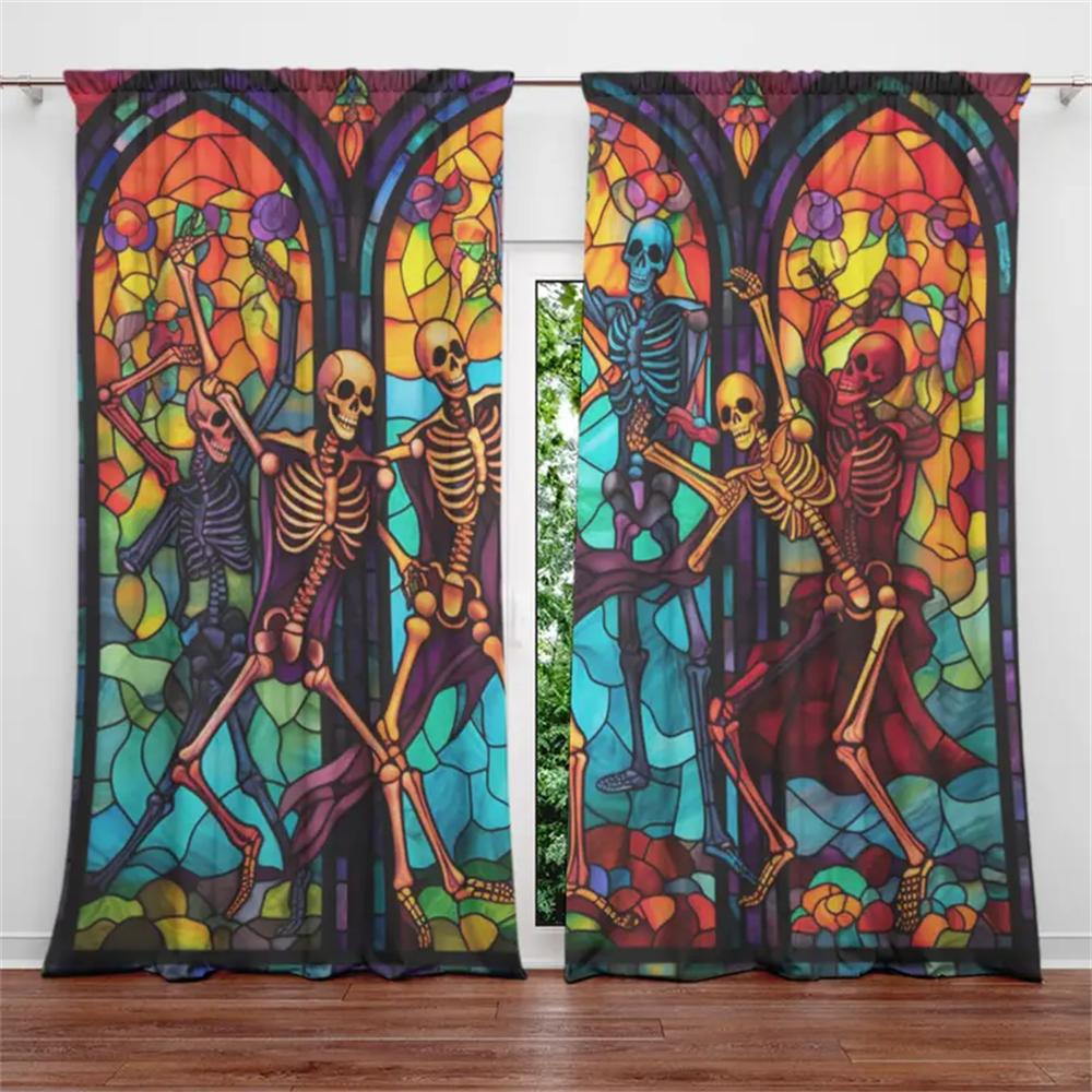 Натуральная витражная дверь, фиолетовые цветочные шторы, жалюзи для гостиной, спальни, ванной комнаты, кухонной двери, домашнего декора, 2 шт.