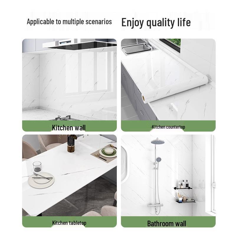 2026 Fireproof & Heat-Resistant Marble Sticker for Kitchen Tiles, Counters & Stoves