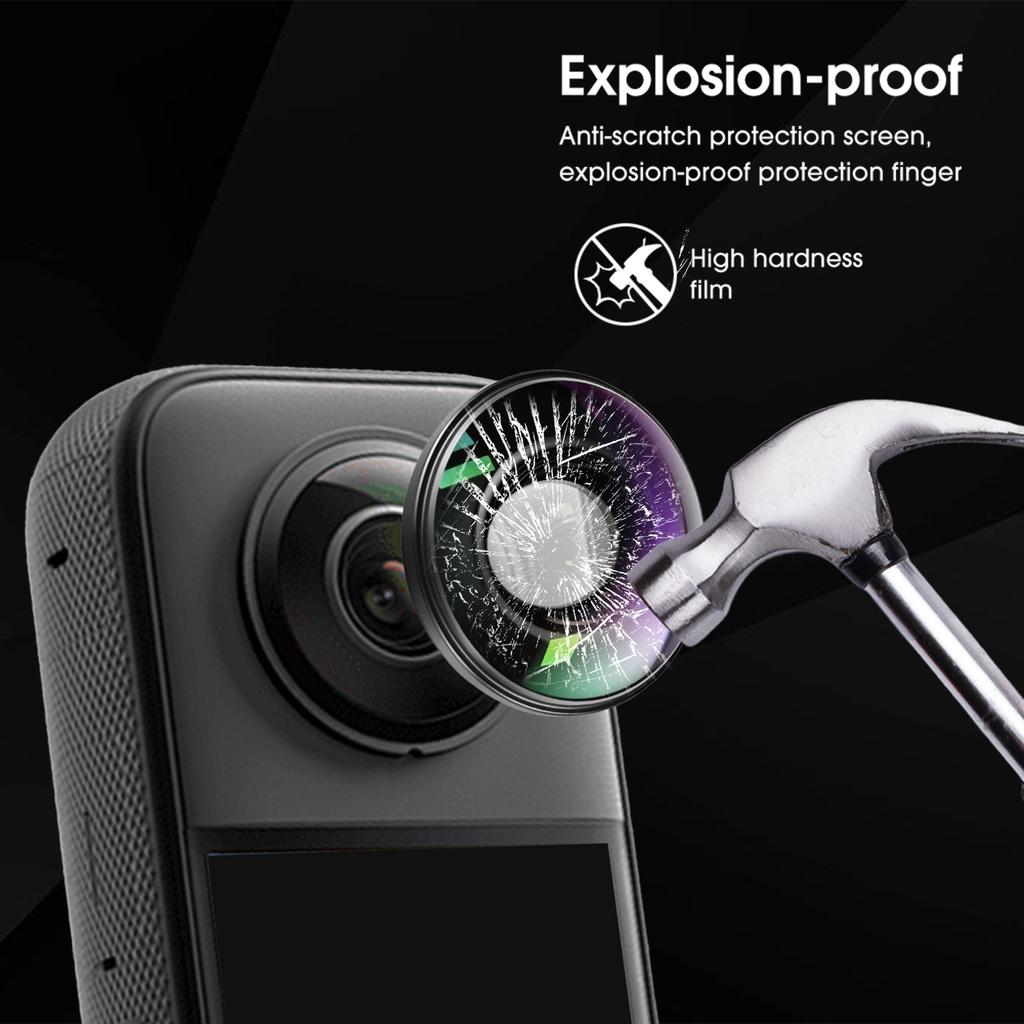 Запасная часть для ремонта объектива камеры для спортивных камер Insta360 X3, стеклянная рамка объектива, портативная защитная крышка объектива с инструментами для ремонта