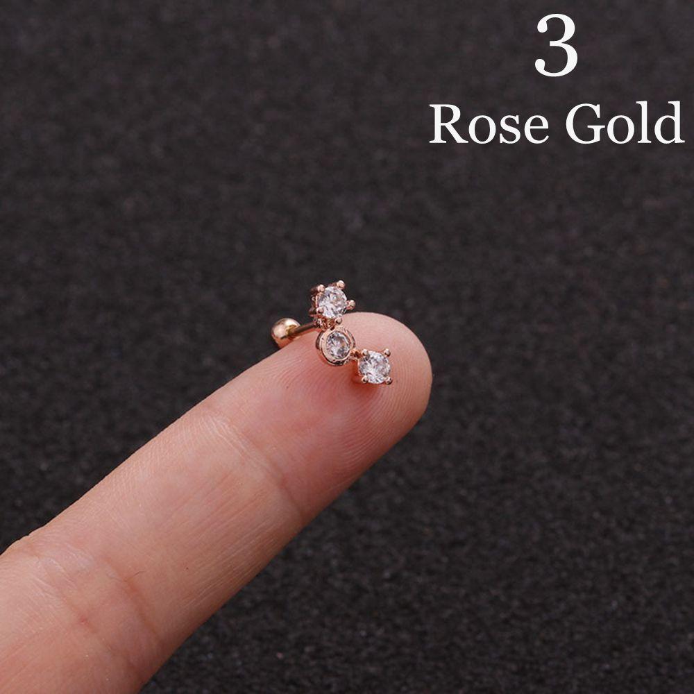 Body Jewelry Cz Zircon Star Leaves Cartilage Ear Stud Helix Tragus Piercing Earring Stainless Steel