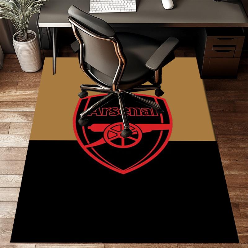 Arsenal Football Club Crest Printed Office Carpet Chair Cushion  Entryway Rug, Rugs for Living Room, Bedroom Christmas gifts