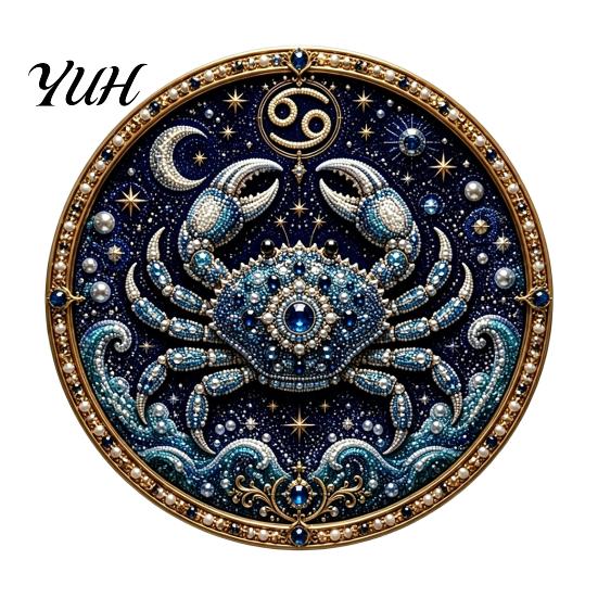 Relaxing Craft Kit for Stress Relief Zodiac Sign Faux Pearl Art Kit, 12 Signs DIY Painting Personalized Gift Kits, Round 3D Constellation Wall Adults,