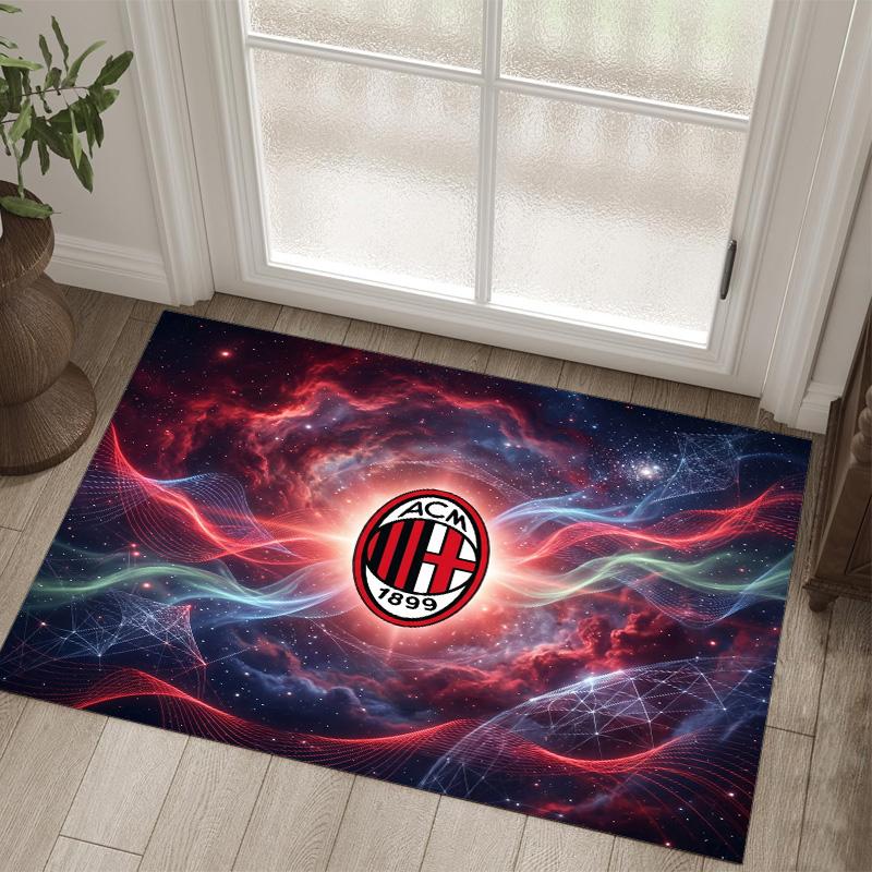 Дизайн AC Milan Кристальный Велюровый Ковер Уютный Не?Нескользящий ковер с принтом для спальни, гостиной, прихожей