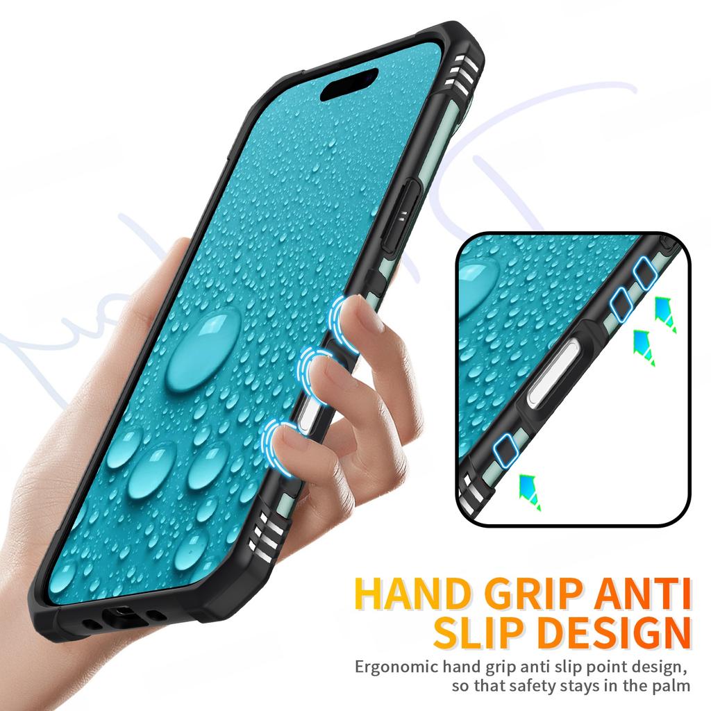 Для iPhone 17 Air Чехол ПК+ТПУ Противоударный Чехол для Телефона с Кольцом-Подставкой