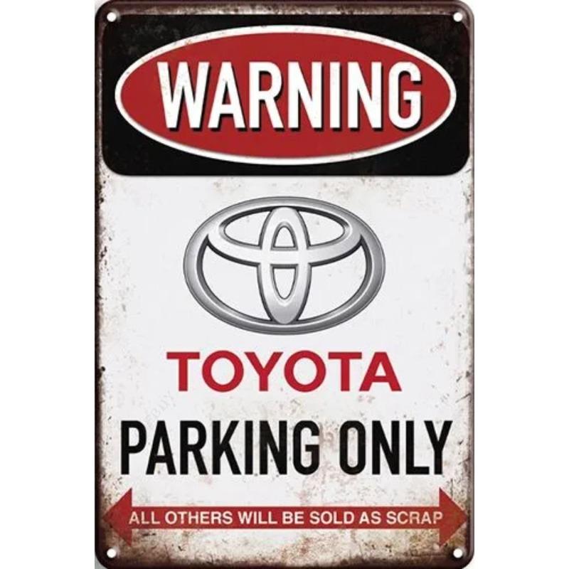 Lamborghini Parking Only Sign, Retro Metal Car Decor Plaque