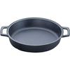 Iwachu Sukiyaki Pot Hohoemi Black Baked Inner Diameter 25cm IH Compatible Nambu Ironware 20022 Black
