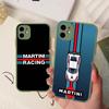 M-Martini Racing Чехол с горизонтальной полосой, матовый, защитный, для iPhone 16 15 14 13 12 11 Pro Max X XS MAX