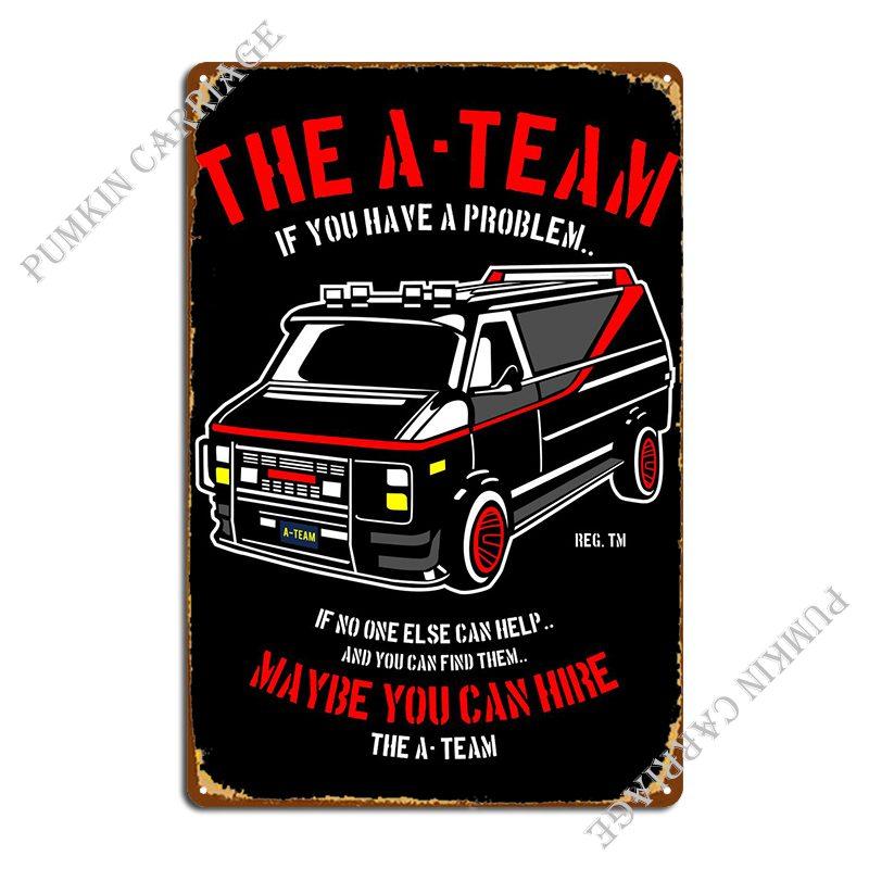 DORA Tin Sign The A Team Metal Sign Designing Mural Pub Plates Kitchen Retro Tin Sign Poster