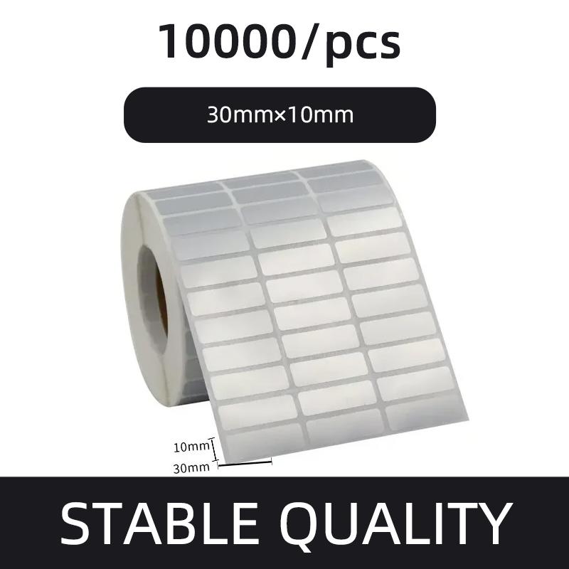 Этикетка со штрих-кодом из матового серебристого ПЭТ 20 30 40 50 60 70 80 90 100 Термотрансферная лента для принтера Наклейка