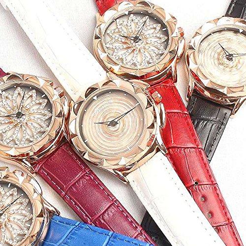 Rotating Dial Clock Spinner Citizen MIYOTA Movement Leather Strap Ladies Watch RT002-WIN [Item]