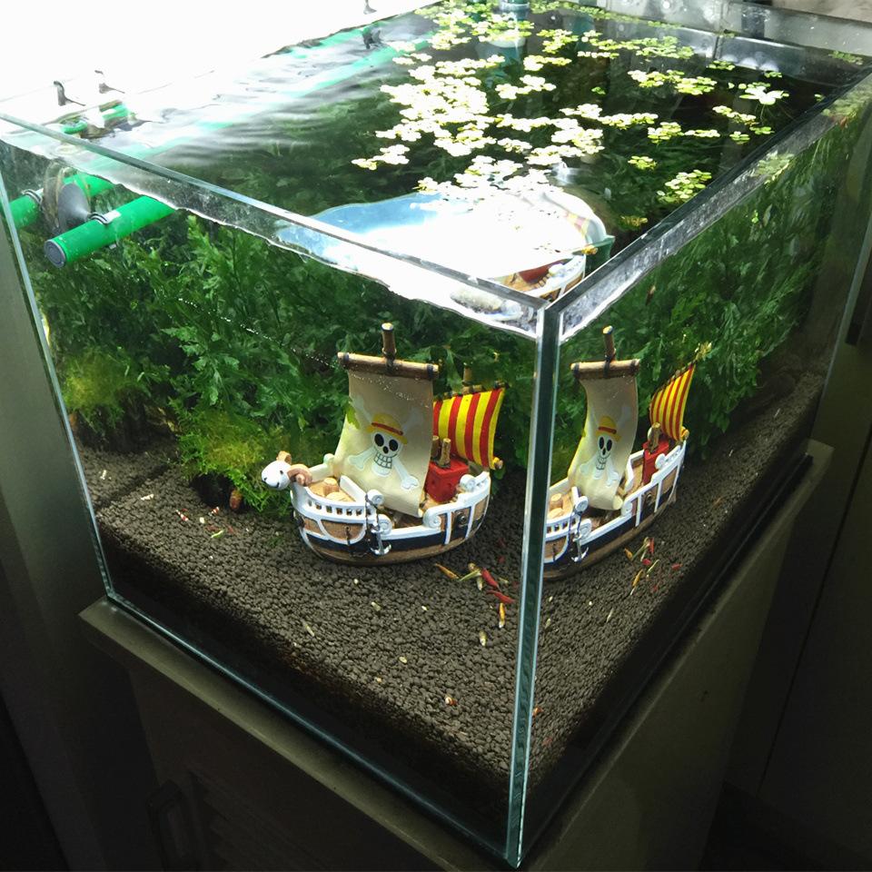 Aquarium Pirate Sunk Ship Boat Resin Ornament For Aquarium Fish Tank Landscaping Decoration