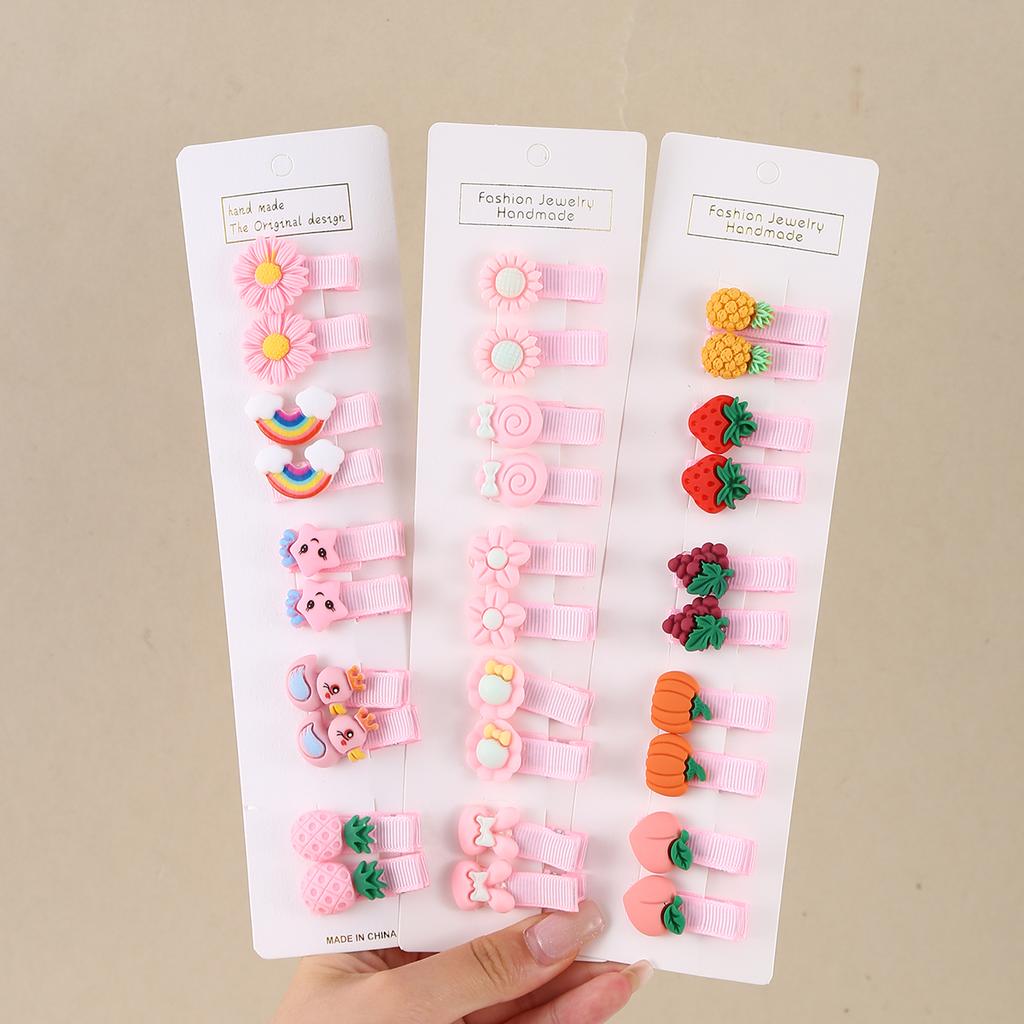 Набор из 30 штук детских заколок для волос, мультяшные бантики, заколки для волос для девочек-цветочниц, милые детские заколки, заколки-автоматы, детские аксессуары для волос