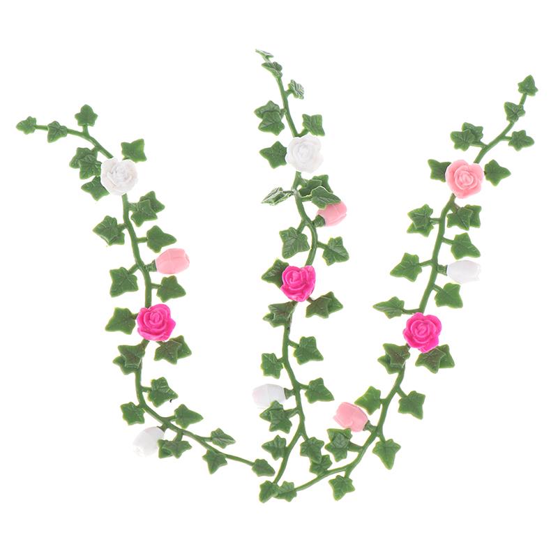 1:12 Миниатюрный кукольный домик, модель цветка из ротанга, садовые украшения, аксессуары