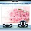 Oil-proof Kitchen Wall Sticker Rose Tulip Flower Dolphin Dandelion Self-adhesive Waterproof Heat Resistant Bathroom Kitchen Wall Art Decal Decoration