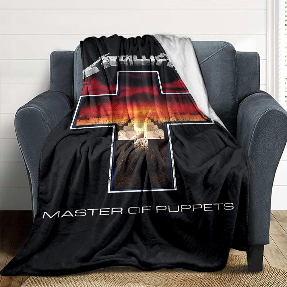 1 шт. Плед Metallica Master of Puppets из мягкого фланеля для любого сезона, для дома, офиса, улицы. Прочный комфортный мягкий теплый плед для дома