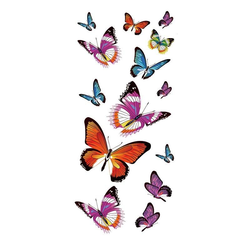 Наклейка с изображением цветка голубой розы, большой узор в виде цветка сливы, водонепроницаемая наклейка с изображением цветка на руке, образец татуировки