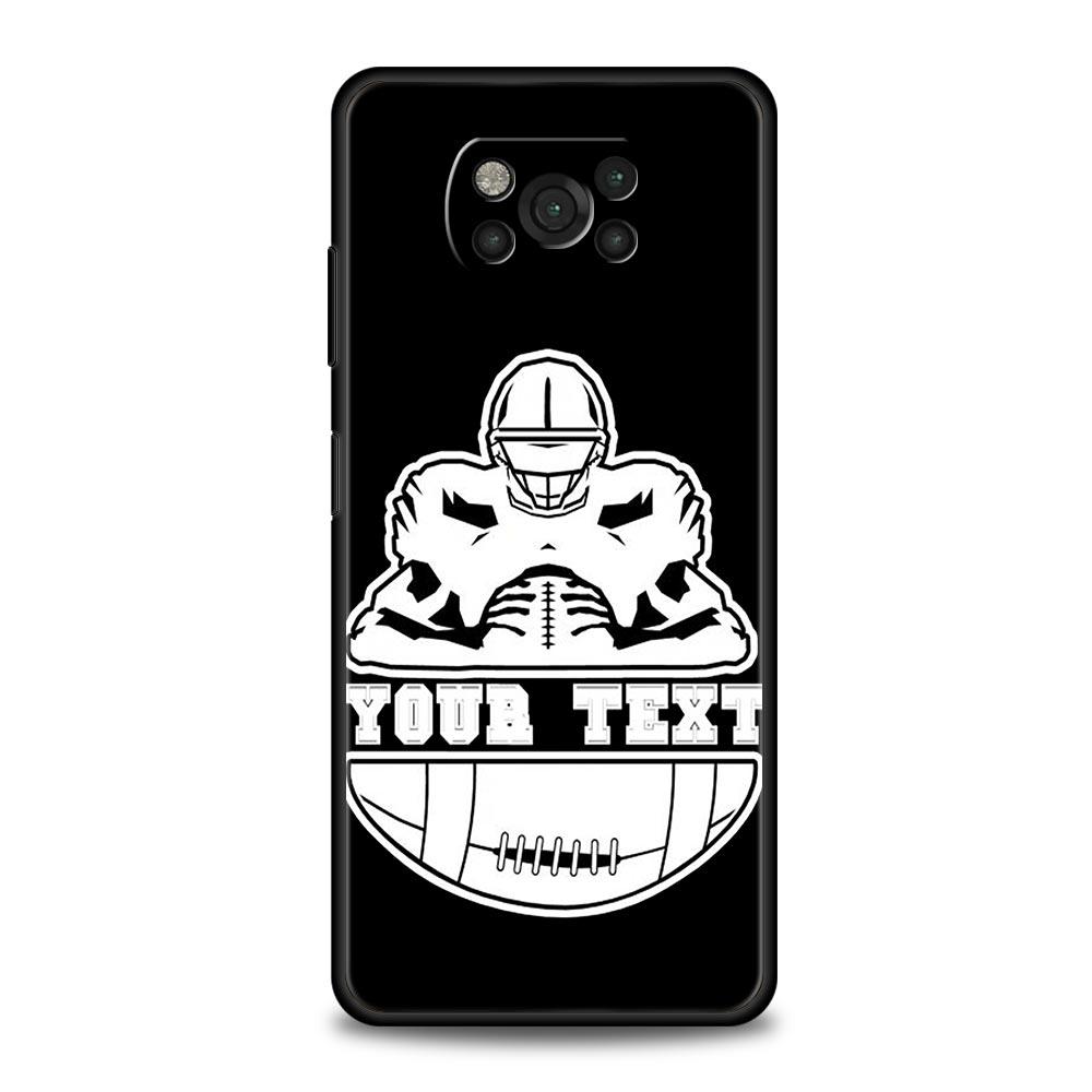 Чехол для телефона в виде мяча для регби для Xiaomi Poco X6 X5 Pro X4 X3 NFC F5 Pro F4 F3 GT M5 M4 Pro 5G M3 C51 C50 C55 Мягкая крышка
