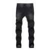 Men's Casual Hole-rubbed  Slim Fit Denim Pants Fashion Chinos Jeans