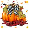 Thanksgiving Pumpkin Decoration Fall Welcome Sign, Door Hanger, Wooden Decor Harvest Sign Hanging Porch for Autumn Farmhouse Wall Solid Wood