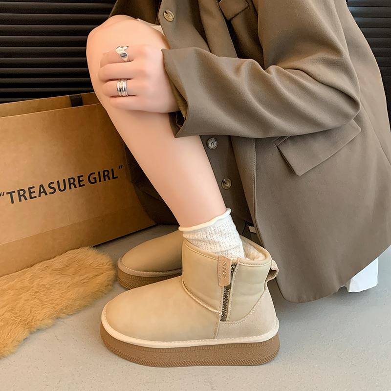 New 2024 High Quality Winter Women's Ankle Boots Warm Warm Thick-soled Waterproof Cotton Ladies Boots Botines De Mujer