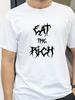 Винтажная футболка EAT THE RICH Повседневная Свободная Модная Футболка С Круглым Вырезом Хлопковая Футболка Харадзюку Мужская С Коротким Рукавом Одежда