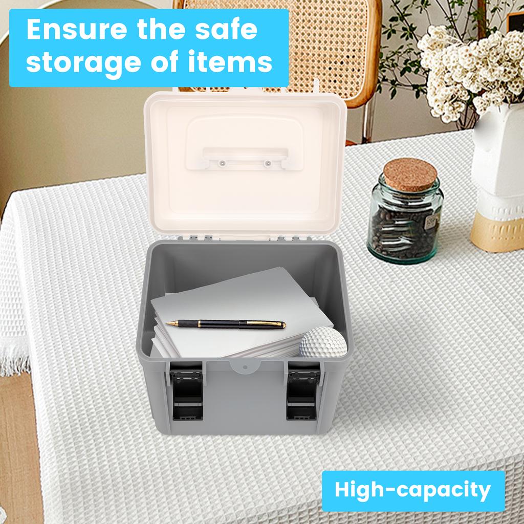 Combination Safe Box Large Capacity Document Safe Box with Combination Lock Portable Locking Organizer for Home Office Traveling